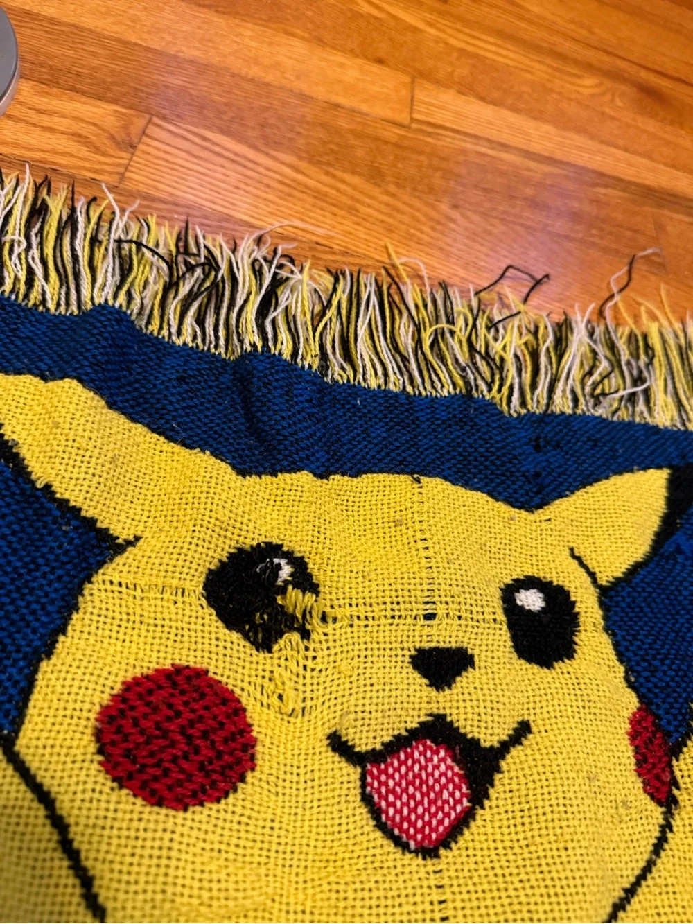 Vintage 90s Pokemon Surfing Pikachu Throw Blanket, Collectible Cards Anime 40x52